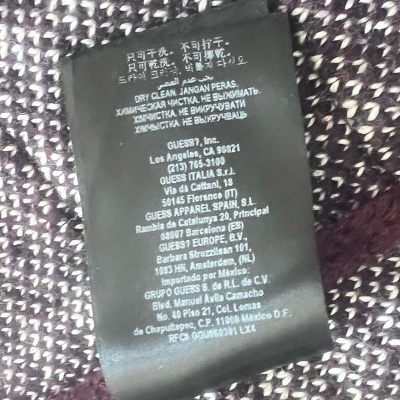 GUESS Charlotte Jacquard Poncho Jacket Cape One Size Sweater Knit Poncho - Picture 12 of 13